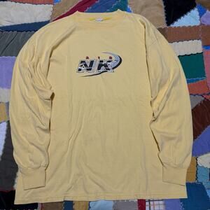 Vintage Late 90s Nike Long Sleeve Yellow Shirt XL